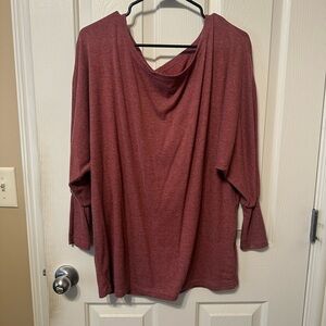 Burgundy Long Sleeve Top